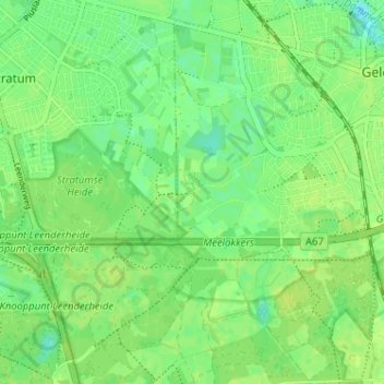 Mappa topografica Gijzenrooi, altitudine, rilievo