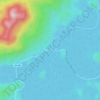 Mappa topografica Serra Negra, altitudine, rilievo