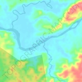 Mappa topografica El Manso, altitudine, rilievo