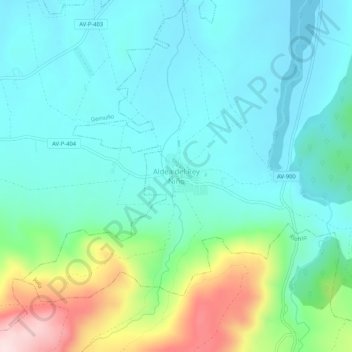 Mappa topografica Aldea del Rey Niño, altitudine, rilievo