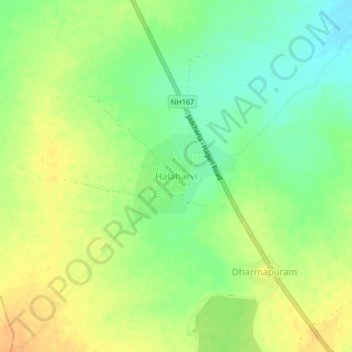 Mappa topografica Halaharvi, altitudine, rilievo