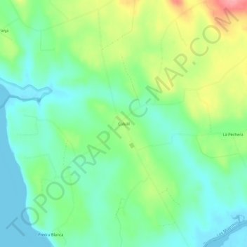 Mappa topografica Cululil, altitudine, rilievo