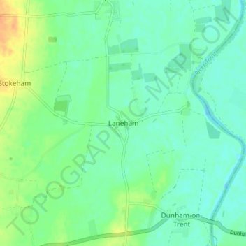 Mappa topografica Laneham, altitudine, rilievo