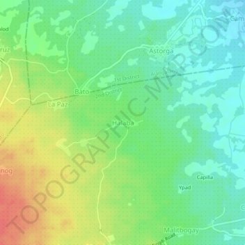 Mappa topografica Halaba, altitudine, rilievo