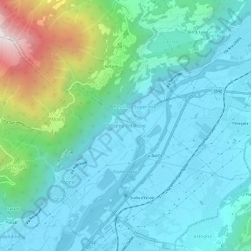 Mappa topografica Bessimo Inferiore, altitudine, rilievo