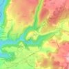 Mappa topografica Anglards, altitudine, rilievo