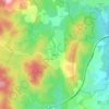 Mappa topografica Vedrenne, altitudine, rilievo