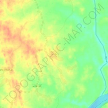 Mappa topografica Silohi, altitudine, rilievo