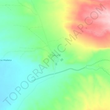 Mappa topografica Chacala, altitudine, rilievo