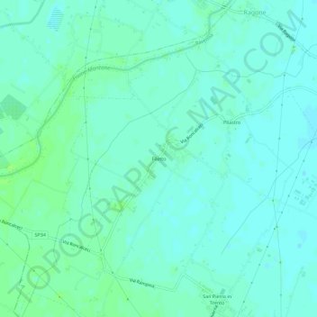 Mappa topografica Filetto, altitudine, rilievo