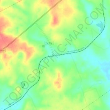 Mappa topografica Keechi, altitudine, rilievo