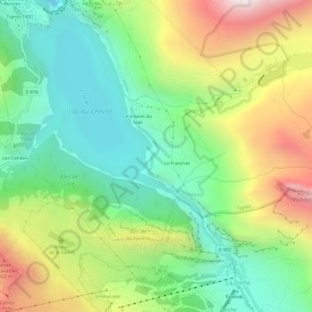 Mappa topografica La Reculaz, altitudine, rilievo