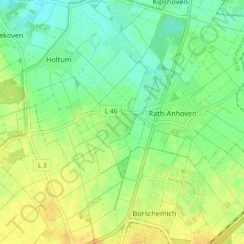 Mappa topografica Isengraben, altitudine, rilievo