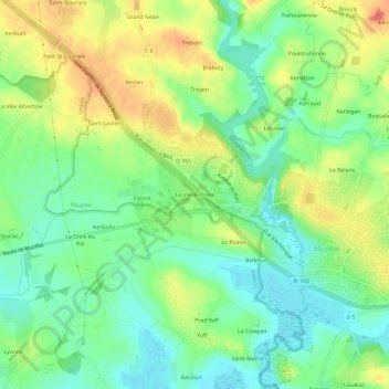Mappa topografica La Vieille Poste, altitudine, rilievo