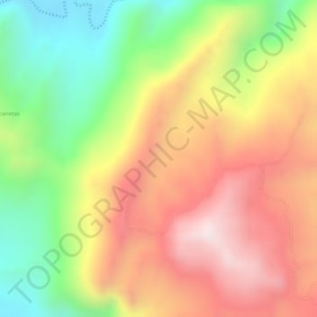 Mappa topografica El Guataque, altitudine, rilievo