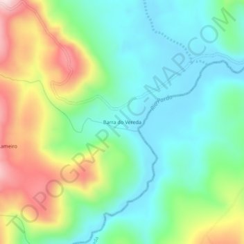 Mappa topografica Barra do Vereda, altitudine, rilievo