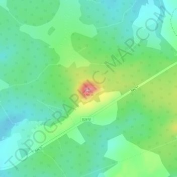 Mappa topografica Hill, altitudine, rilievo