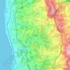 Mappa topografica Serzedo, altitudine, rilievo