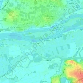 Mappa topografica Le Grand Port, altitudine, rilievo