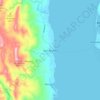 Mappa topografica San Andres, altitudine, rilievo