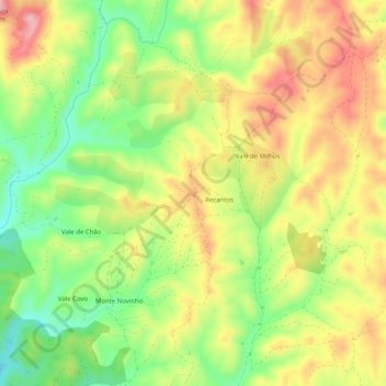 Mappa topografica Serra, altitudine, rilievo