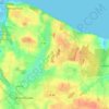 Mappa topografica Kiekut, altitudine, rilievo