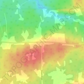 Mappa topografica Harewood, altitudine, rilievo