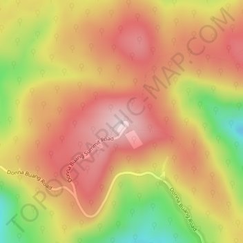 Mappa topografica Mount Donna Buang, altitudine, rilievo