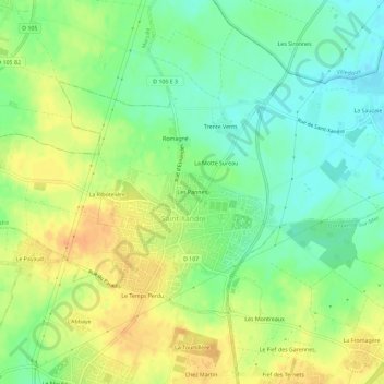 Mappa topografica Les Pannes, altitudine, rilievo