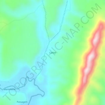 Mappa topografica Caitité, altitudine, rilievo