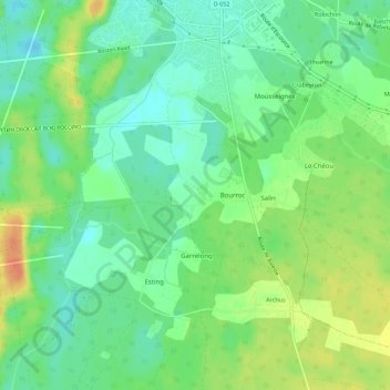 Mappa topografica La Cama, altitudine, rilievo