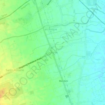 Mappa topografica Dolores, altitudine, rilievo