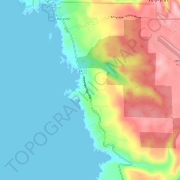 Mappa topografica Hargraves, altitudine, rilievo
