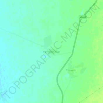 Mappa topografica Himmatnagar, altitudine, rilievo