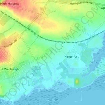 Mappa topografica Beluncle, altitudine, rilievo