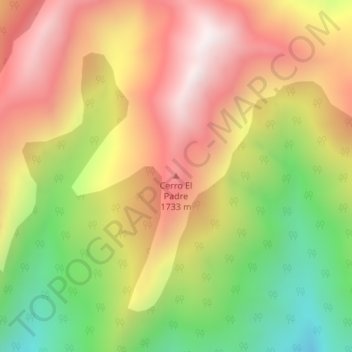 Mappa topografica Cerro El Padre, altitudine, rilievo