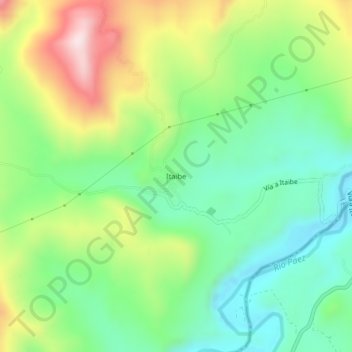 Mappa topografica Itaibe, altitudine, rilievo