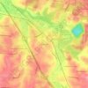 Mappa topografica Bakertown, altitudine, rilievo