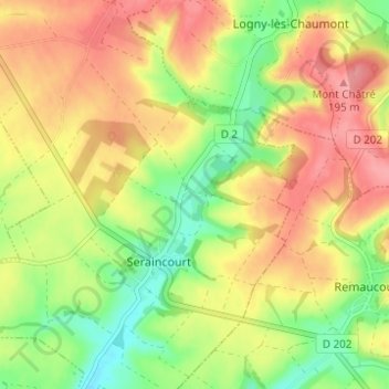 Mappa topografica Le Moulin, altitudine, rilievo