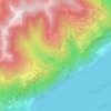 Mappa topografica Corniga, altitudine, rilievo