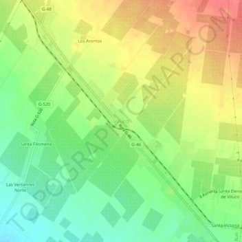 Mappa topografica Viluco, altitudine, rilievo