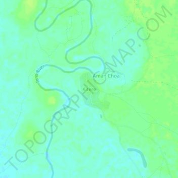 Mappa topografica Kitere, altitudine, rilievo