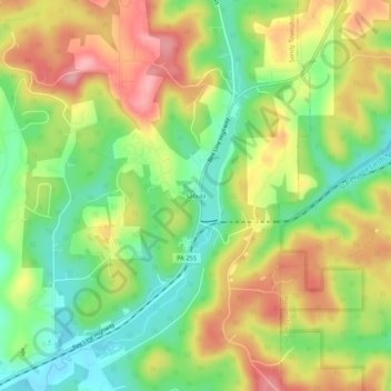 Mappa topografica Sabula, altitudine, rilievo