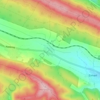 Mappa topografica Mainzholzen, altitudine, rilievo