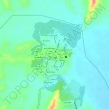 Mappa topografica la cita, altitudine, rilievo