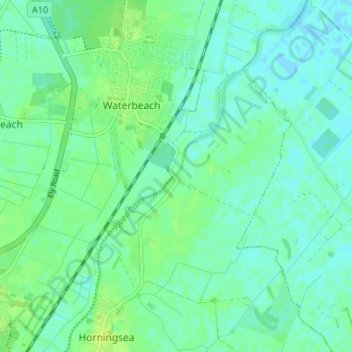 Mappa topografica Clayhithe, altitudine, rilievo