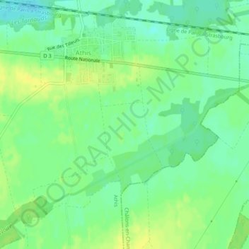 Mappa topografica Champ Miache, altitudine, rilievo