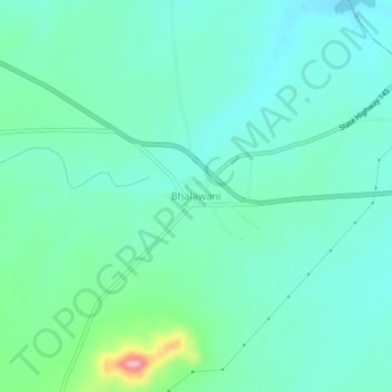 Mappa topografica Bhalawani, altitudine, rilievo