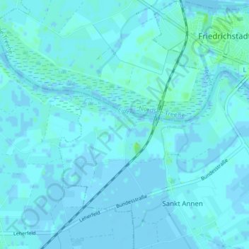 Mappa topografica Dammsdeich, altitudine, rilievo