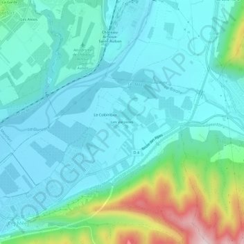Mappa topografica Les Varzelles, altitudine, rilievo